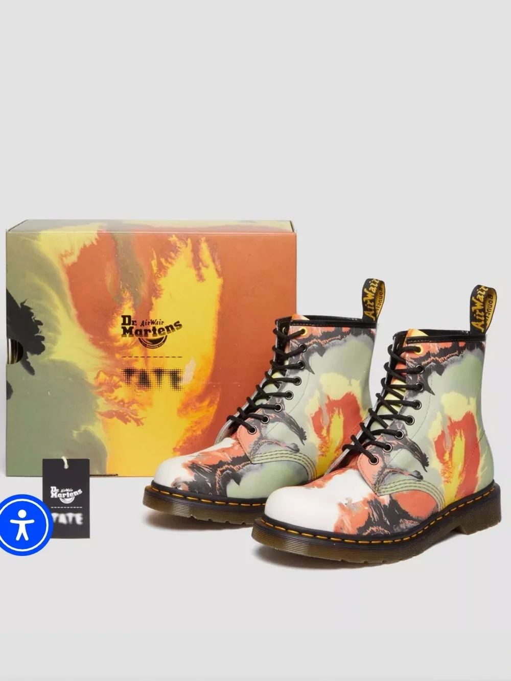 Dr. Martens 1460 Tate Volcanic Flare Leather Lace Up Men’s size 10 NEW!!!